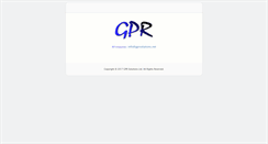 Desktop Screenshot of gpr.net